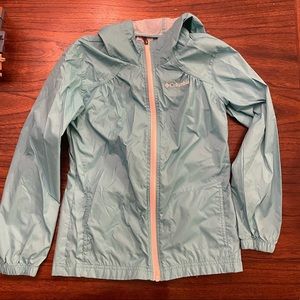Girl’s Teal Columbia Raincoat 10/12